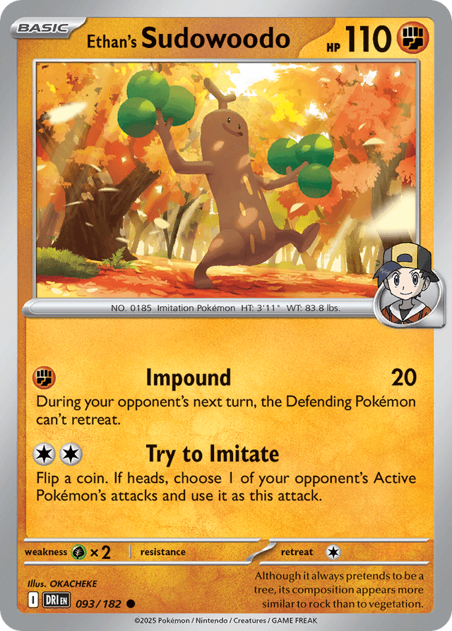 Carta Ethan's Sudowoodo 93/182 do set Destined Rivals — Pokémon TCG | Bynx