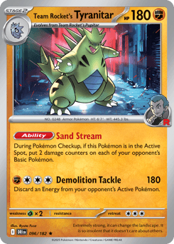 Team Rocket's Tyranitar 96/182 — Rivais Predestinados