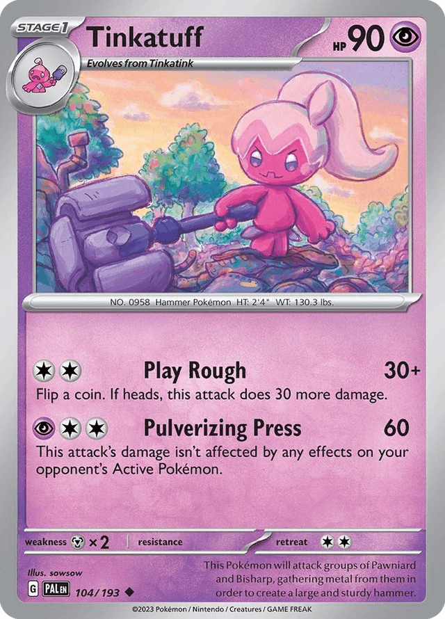 Carta Tinkatuff 104/193 do set Paldea Evolved — Pokémon TCG | Bynx