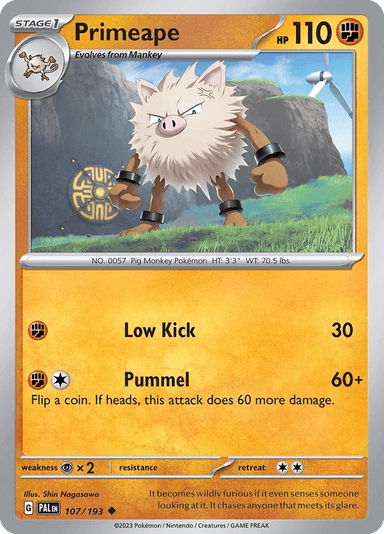 Carta Primeape 107/193 do set Paldea Evolved — Pokémon TCG | Bynx