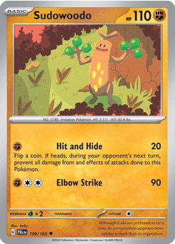 Sudowoodo 109 — Paldea Evolved