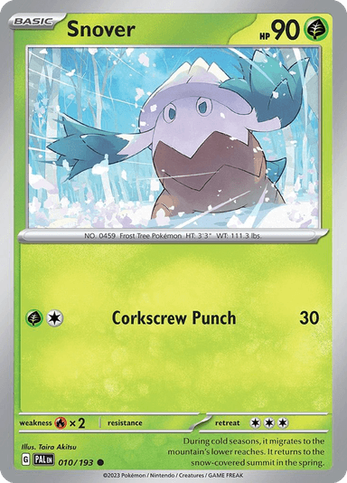Carta Snover 10/193 do set Paldea Evolved — Pokémon TCG | Bynx