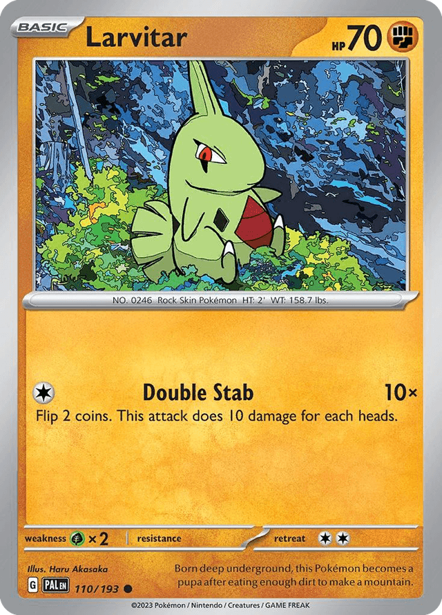 Carta Larvitar 110/193 do set Paldea Evolved — Pokémon TCG | Bynx