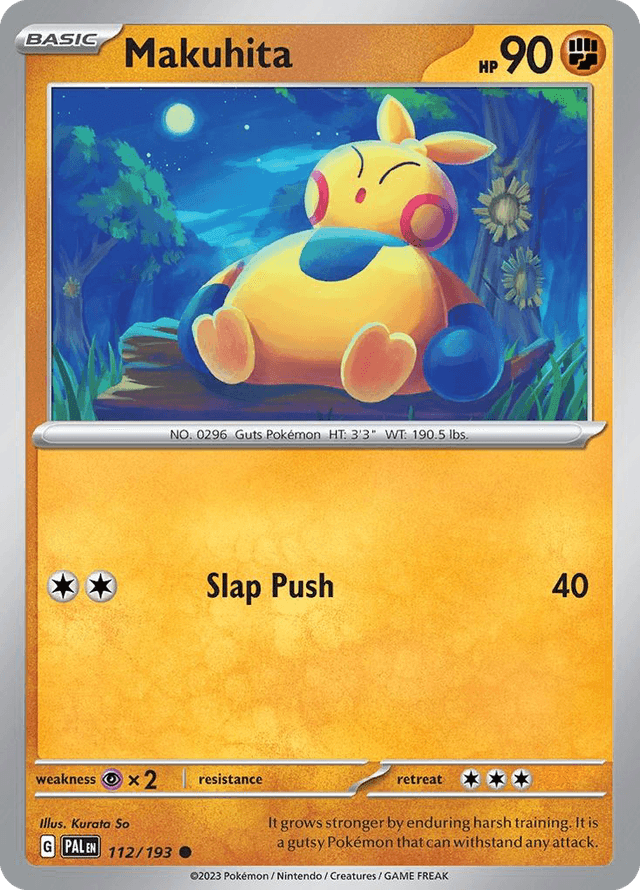 Carta Makuhita 112/193 do set Paldea Evolved — Pokémon TCG | Bynx