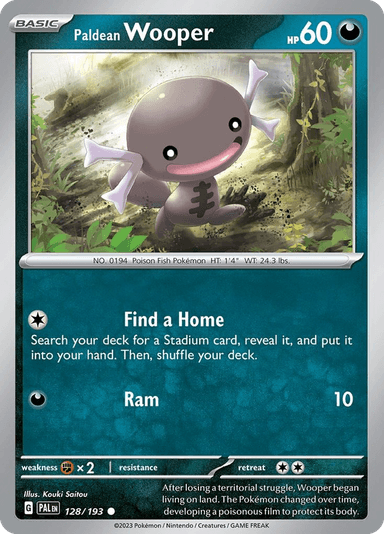 Carta Paldean Wooper 128/193 do set Paldea Evolved — Pokémon TCG | Bynx