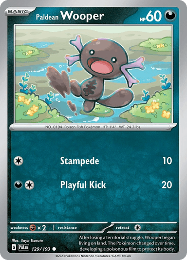 Carta Paldean Wooper 129/193 do set Paldea Evolved — Pokémon TCG | Bynx