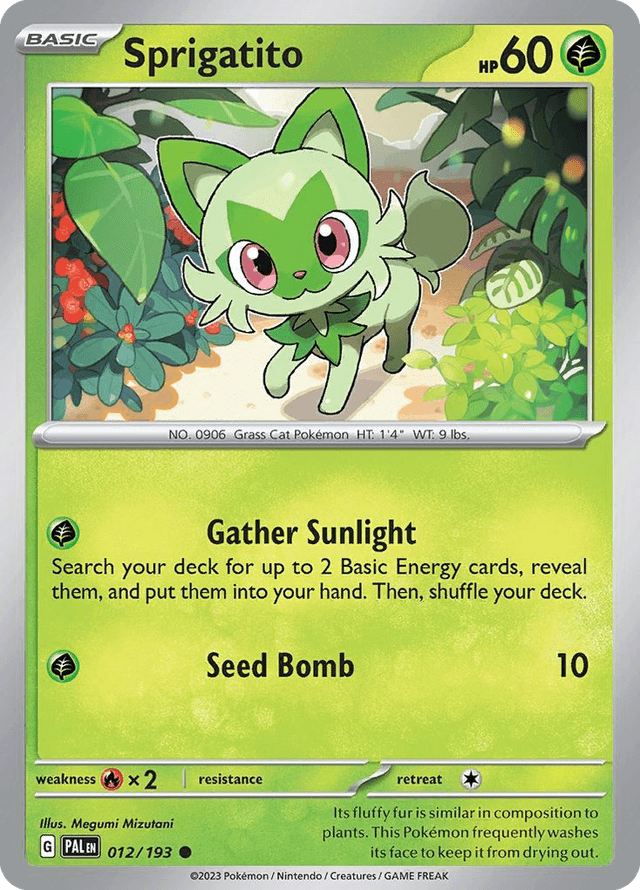 Carta Sprigatito 12/193 do set Paldea Evolved — Pokémon TCG | Bynx