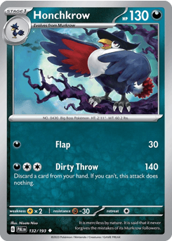 Honchkrow 132 — Paldea Evolved