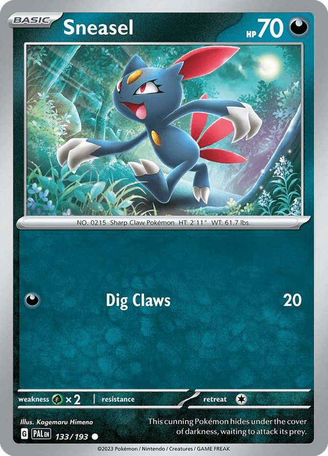 Carta Sneasel 133/193 do set Paldea Evolved — Pokémon TCG | Bynx
