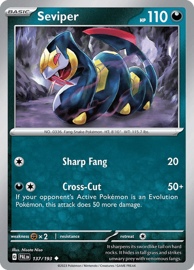 Carta Seviper 137/193 do set Paldea Evolved — Pokémon TCG | Bynx