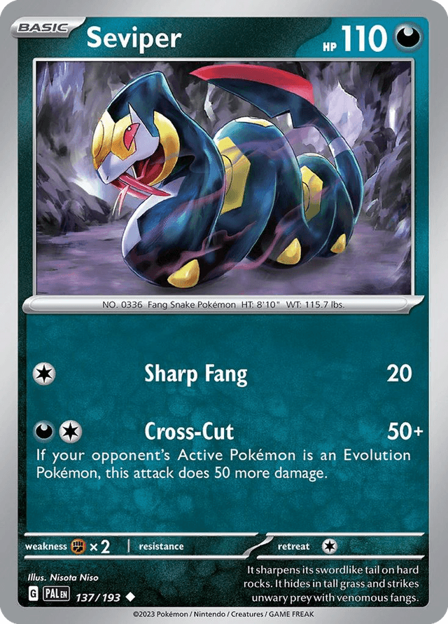 Carta Seviper 137/193 do set Paldea Evolved — Pokémon TCG | Bynx