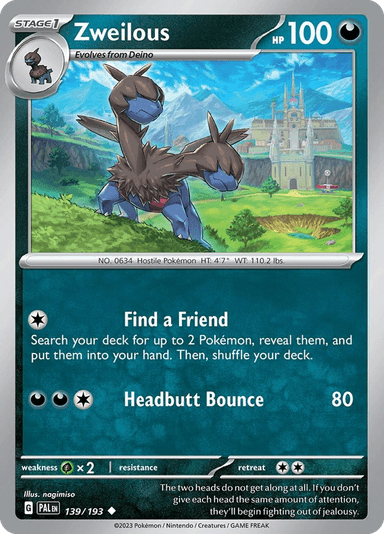 Carta Zweilous 139/193 do set Paldea Evolved — Pokémon TCG | Bynx