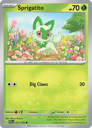 Carta Sprigatito 13/193 do set Paldea Evolved — Pokémon TCG | Bynx