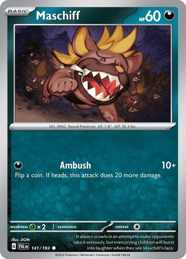 Carta Maschiff 141/193 do set Paldea Evolved — Pokémon TCG | Bynx