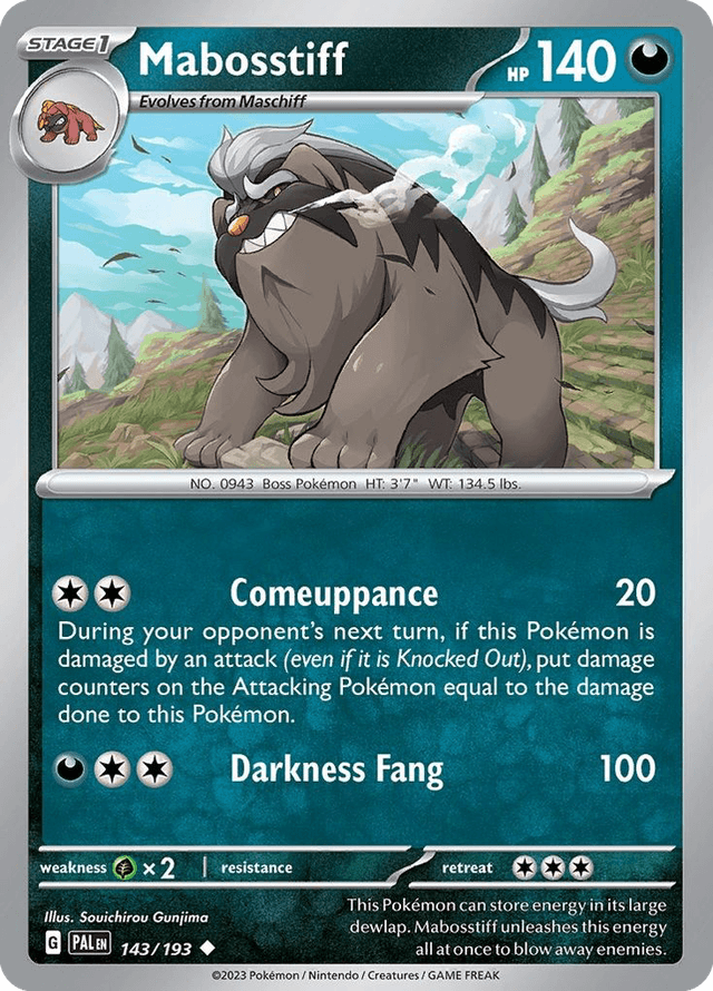 Carta Mabosstiff 143/193 do set Paldea Evolved — Pokémon TCG | Bynx
