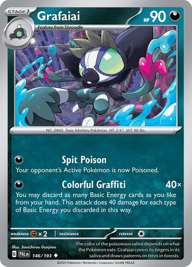 Carta Grafaiai 146/193 do set Paldea Evolved — Pokémon TCG | Bynx