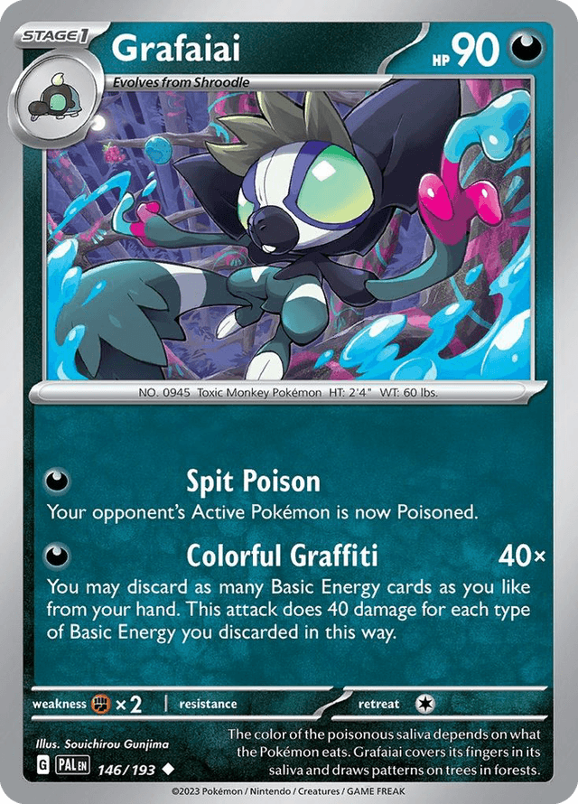 Carta Grafaiai 146/193 do set Paldea Evolved — Pokémon TCG | Bynx