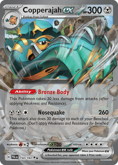 Carta Copperajah ex 150/193 do set Paldea Evolved — Pokémon TCG | Bynx