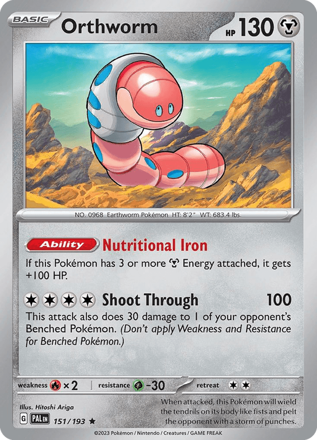 Carta Orthworm 151/193 do set Paldea Evolved — Pokémon TCG | Bynx