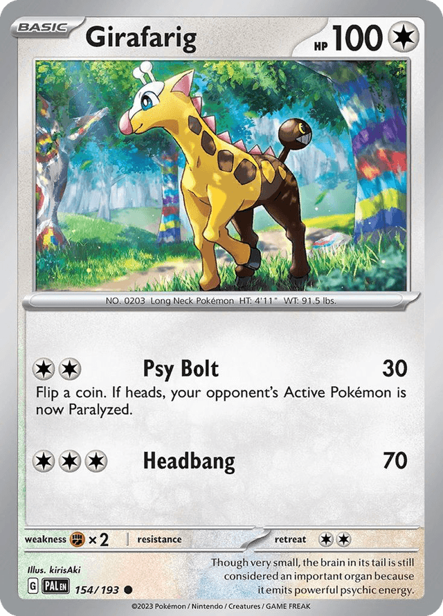 Carta Girafarig 154/193 do set Paldea Evolved — Pokémon TCG | Bynx