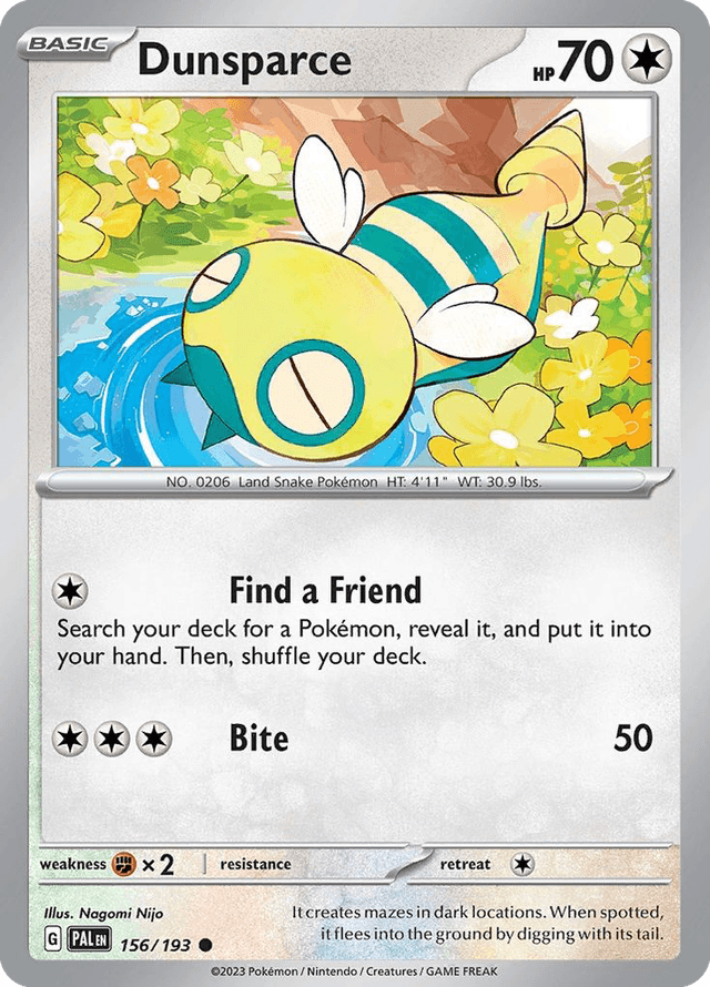 Carta Dunsparce 156/193 do set Paldea Evolved — Pokémon TCG | Bynx