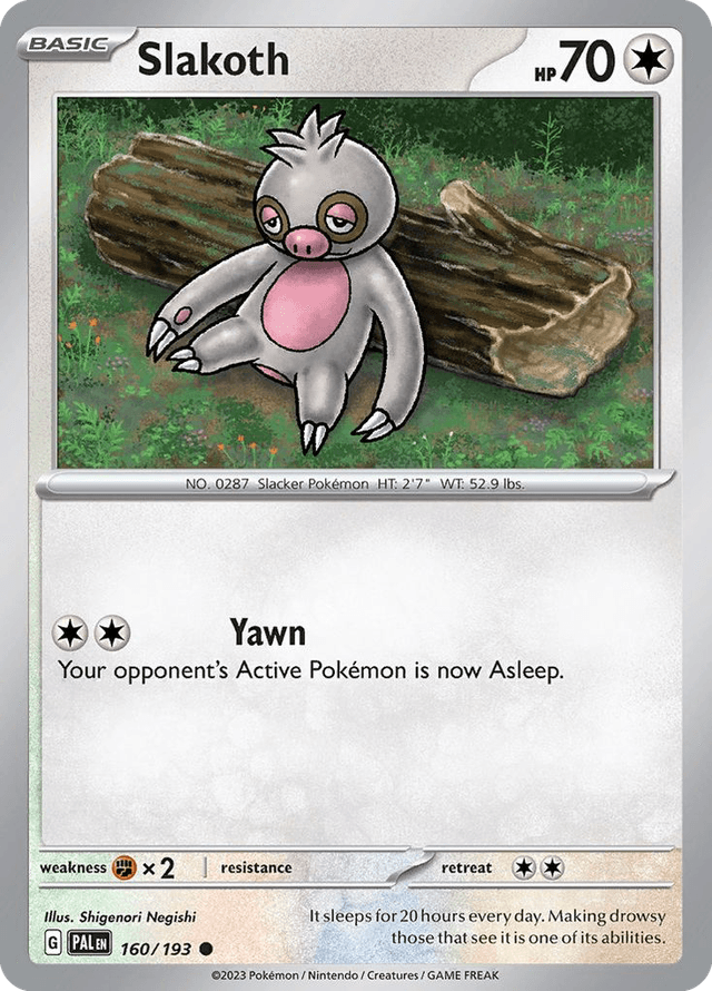 Carta Slakoth 160/193 do set Paldea Evolved — Pokémon TCG | Bynx