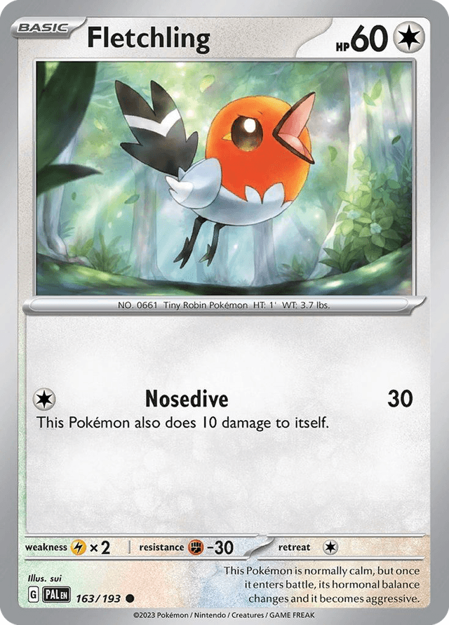 Carta Fletchling 163/193 do set Paldea Evolved — Pokémon TCG | Bynx
