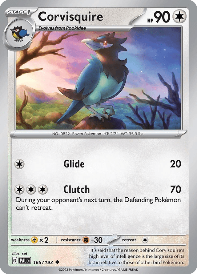 Carta Corvisquire 165/193 do set Paldea Evolved — Pokémon TCG | Bynx