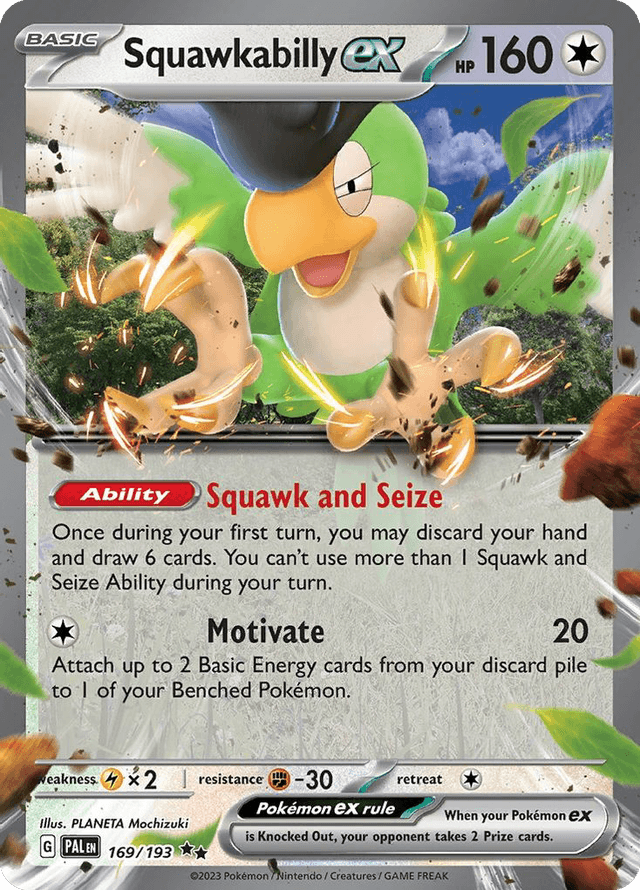 Carta Squawkabilly ex 169/193 do set Paldea Evolved — Pokémon TCG | Bynx