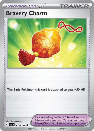 Carta Bravery Charm 173/193 do set Paldea Evolved — Pokémon TCG | Bynx