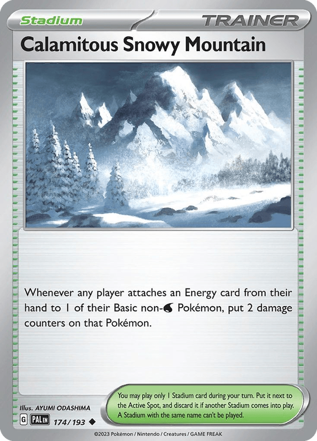 Carta Calamitous Snowy Mountain 174/193 do set Paldea Evolved — Pokémon TCG | Bynx
