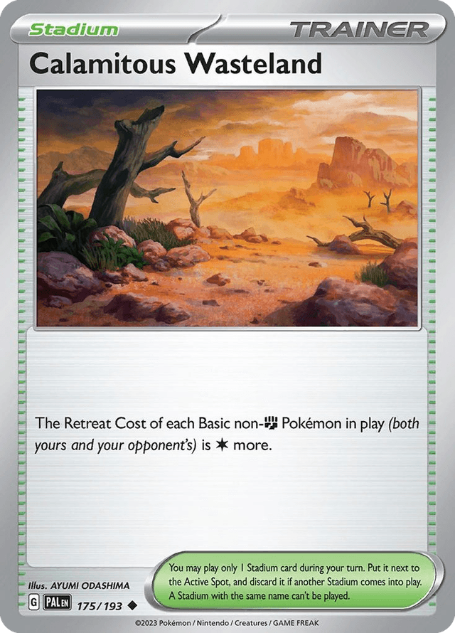 Carta Calamitous Wasteland 175/193 do set Paldea Evolved — Pokémon TCG | Bynx