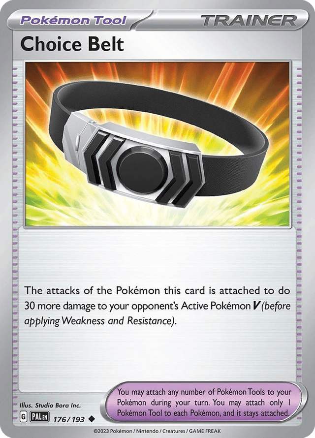 Carta Choice Belt 176/193 do set Paldea Evolved — Pokémon TCG | Bynx