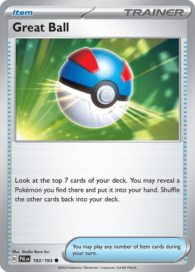 Carta Great Ball 183/193 do set Paldea Evolved — Pokémon TCG | Bynx