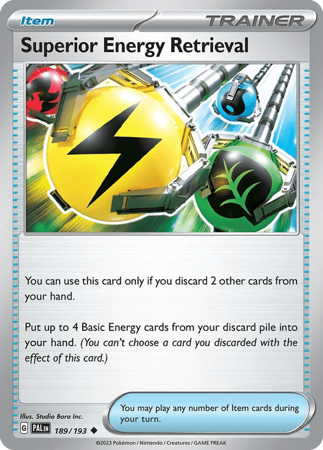 Carta Superior Energy Retrieval 189/193 do set Paldea Evolved — Pokémon TCG | Bynx