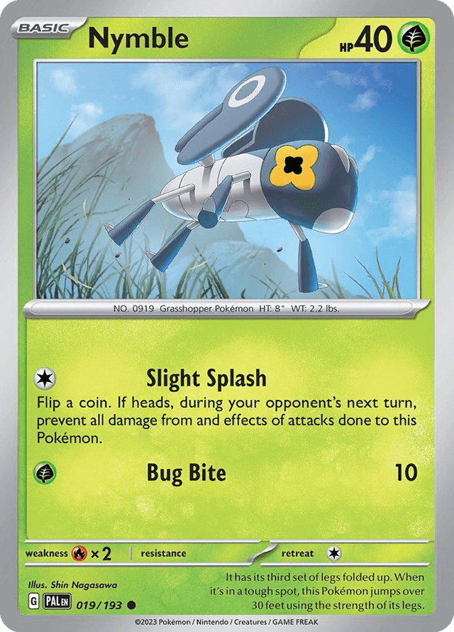 Carta Nymble 19/193 do set Paldea Evolved — Pokémon TCG | Bynx