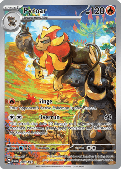 Carta Pyroar 200 do set Paldea Evolved — Pokémon TCG | Bynx