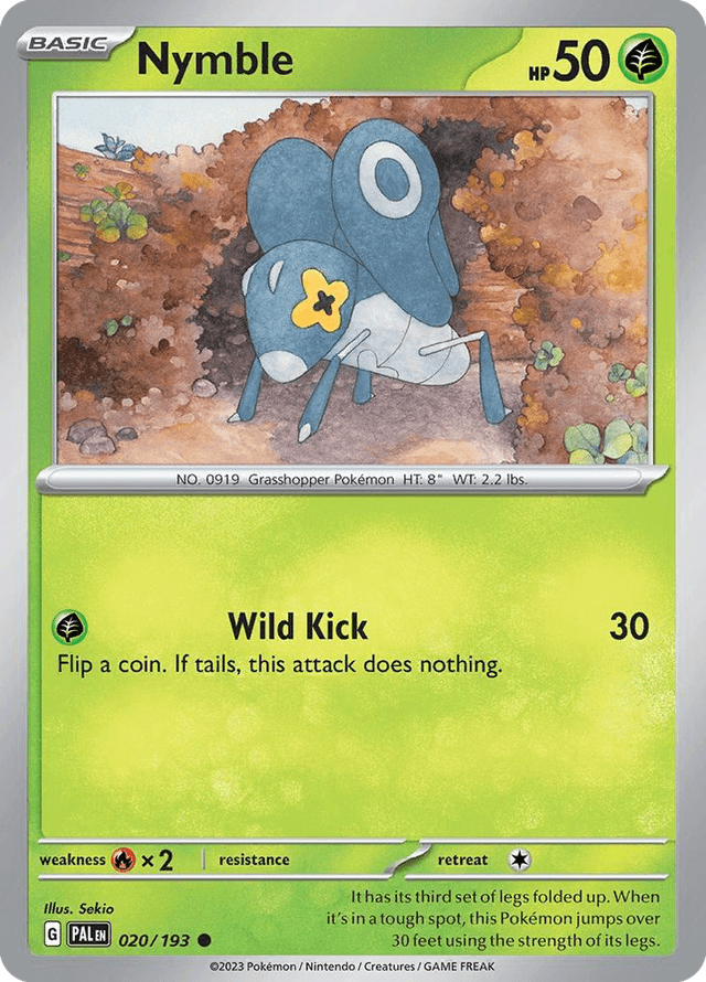 Carta Nymble 20/193 do set Paldea Evolved — Pokémon TCG | Bynx