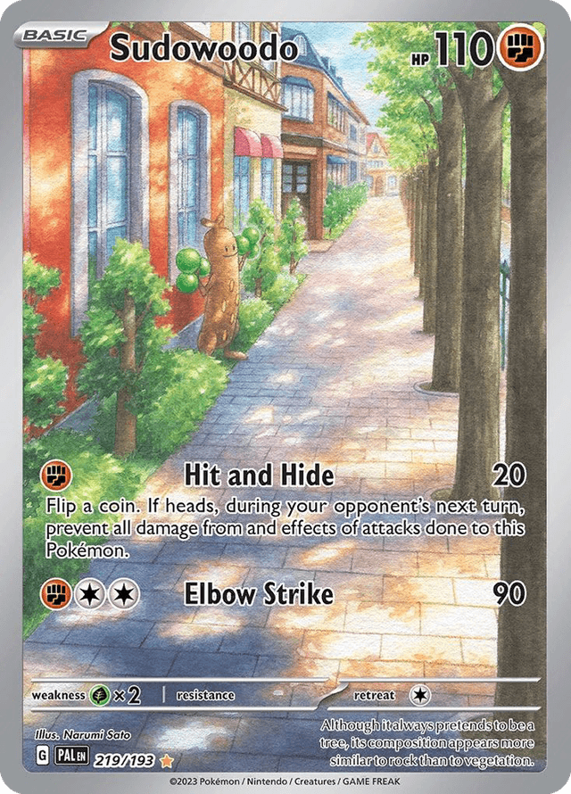 Carta Sudowoodo 219/193 do set Paldea Evolved — Pokémon TCG | Bynx