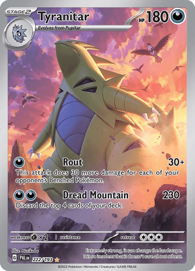 Carta Tyranitar 222/193 do set Paldea Evolved — Pokémon TCG | Bynx
