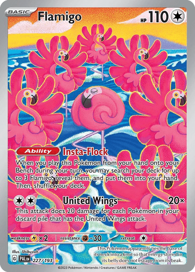 Carta Flamigo 227/193 do set Paldea Evolved — Pokémon TCG | Bynx