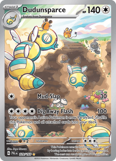 Carta Dudunsparce 229/193 do set Paldea Evolved — Pokémon TCG | Bynx