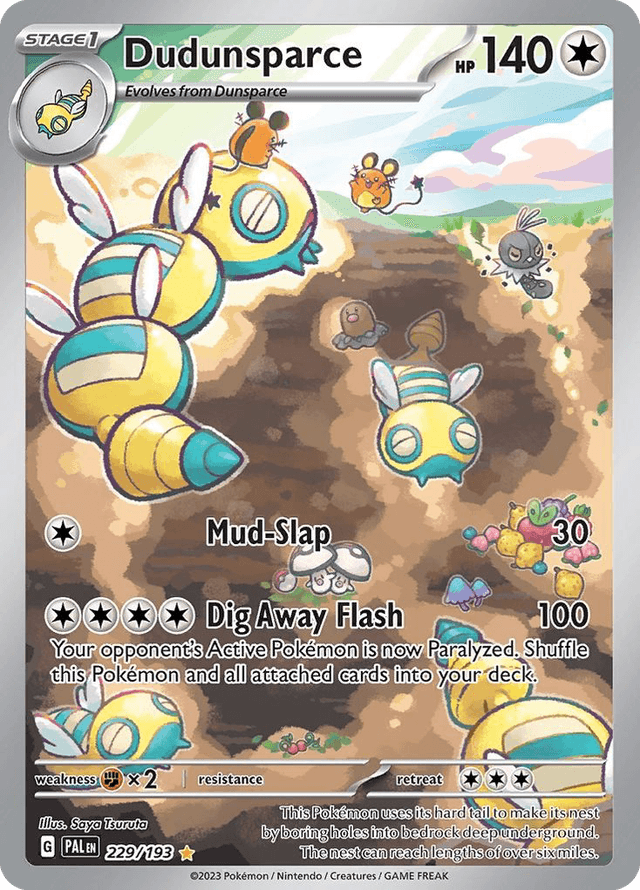 Carta Dudunsparce 229/193 do set Paldea Evolved — Pokémon TCG | Bynx