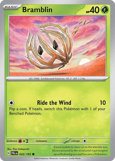Carta Bramblin 22/193 do set Paldea Evolved — Pokémon TCG | Bynx