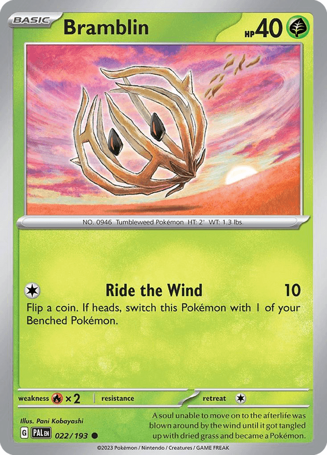 Carta Bramblin 22/193 do set Paldea Evolved — Pokémon TCG | Bynx