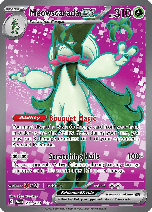 Carta Meowscarada ex 231/193 do set Paldea Evolved — Pokémon TCG | Bynx