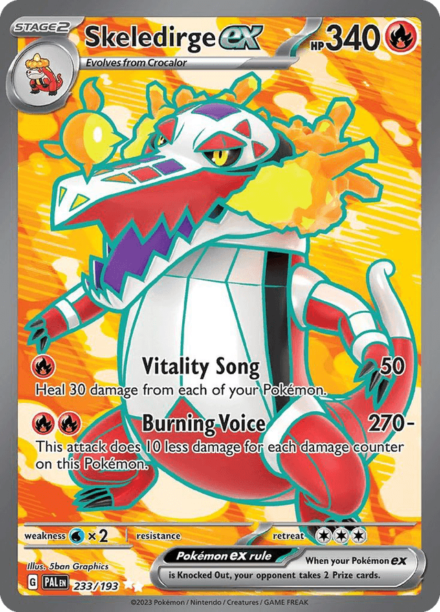 Carta Skeledirge ex 233/193 do set Paldea Evolved — Pokémon TCG | Bynx