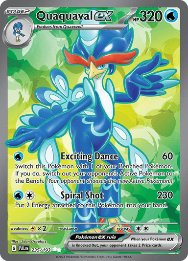 Carta Quaquaval ex 235/193 do set Paldea Evolved — Pokémon TCG | Bynx
