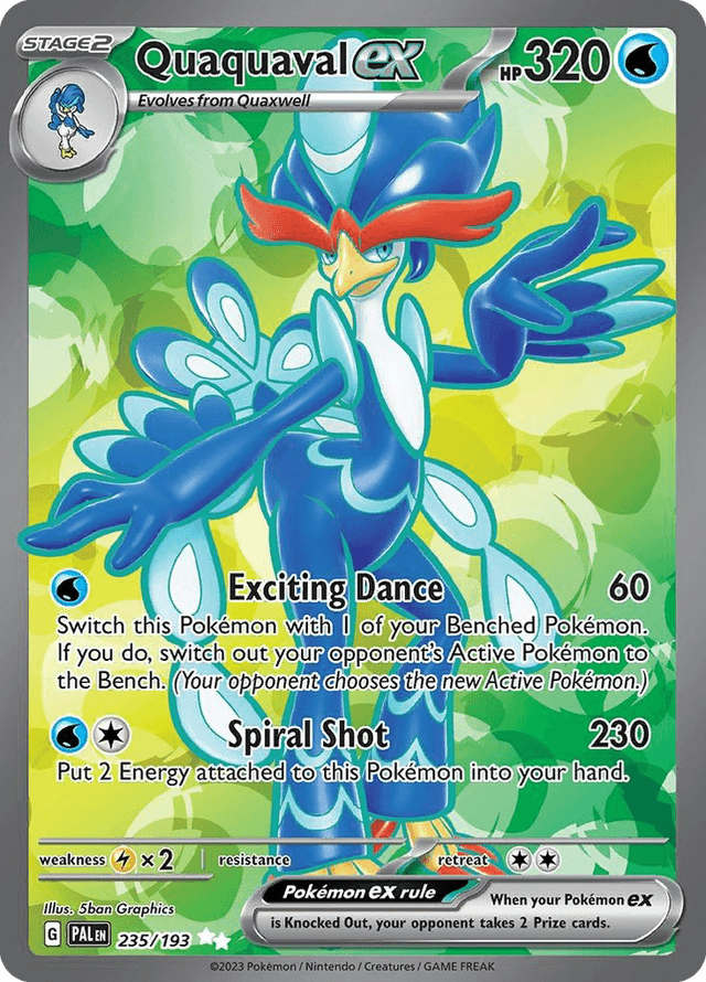 Carta Quaquaval ex 235/193 do set Paldea Evolved — Pokémon TCG | Bynx