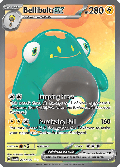 Carta Bellibolt ex 237/193 do set Paldea Evolved — Pokémon TCG | Bynx